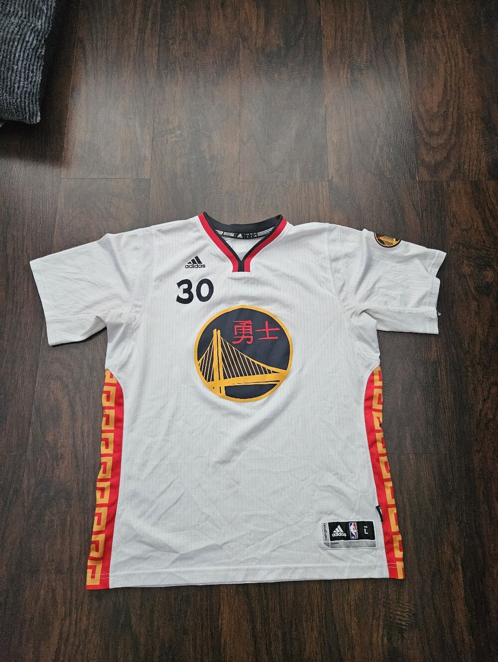 Steph Curry Warriors Chinese New Year Adidas Swingman Jersey